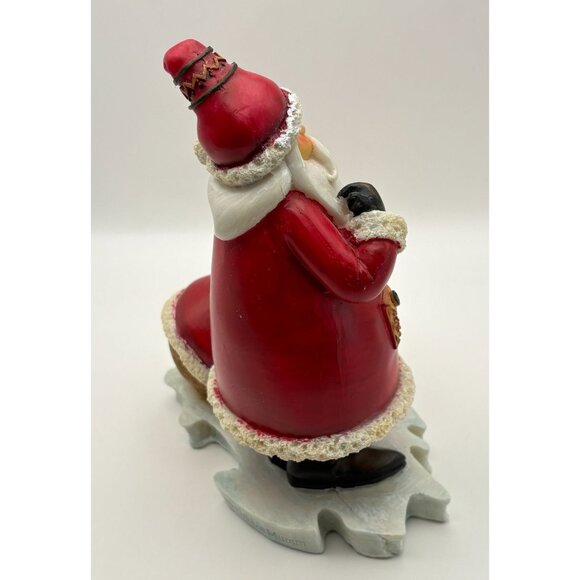 Vintage Debbie Mumm Santa Claus & Walrus Christmas Figurine on Iceberg - Picture 6 of 11